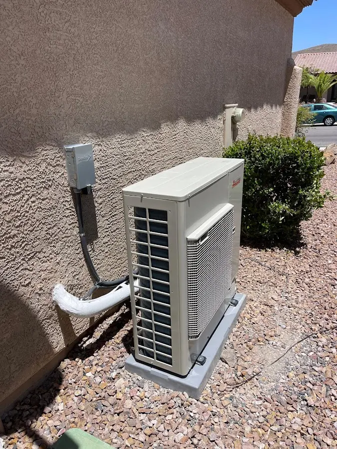 Residential air conditioning condenser unit in Scottsbluff